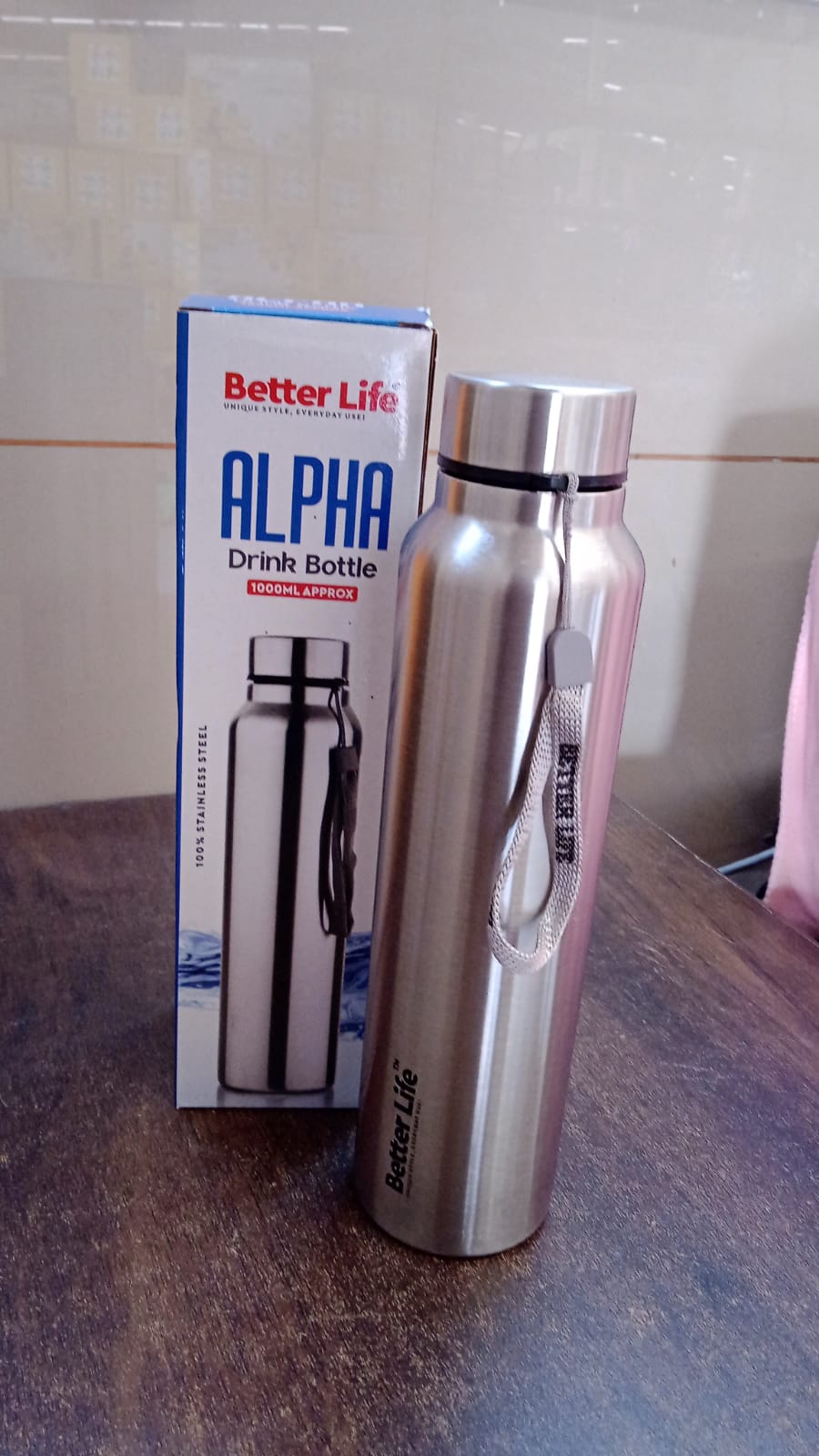 Stainless Steel Single Wall Drink Water Bottle (1000 ML) Stainless Steel Single Wall Drink Water Bottle (1000 ML)